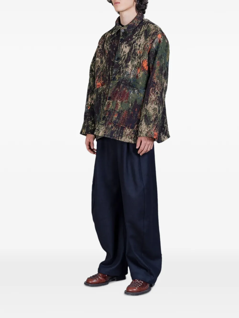 Henrik Vibskov Wheel jack met jacquard Groen