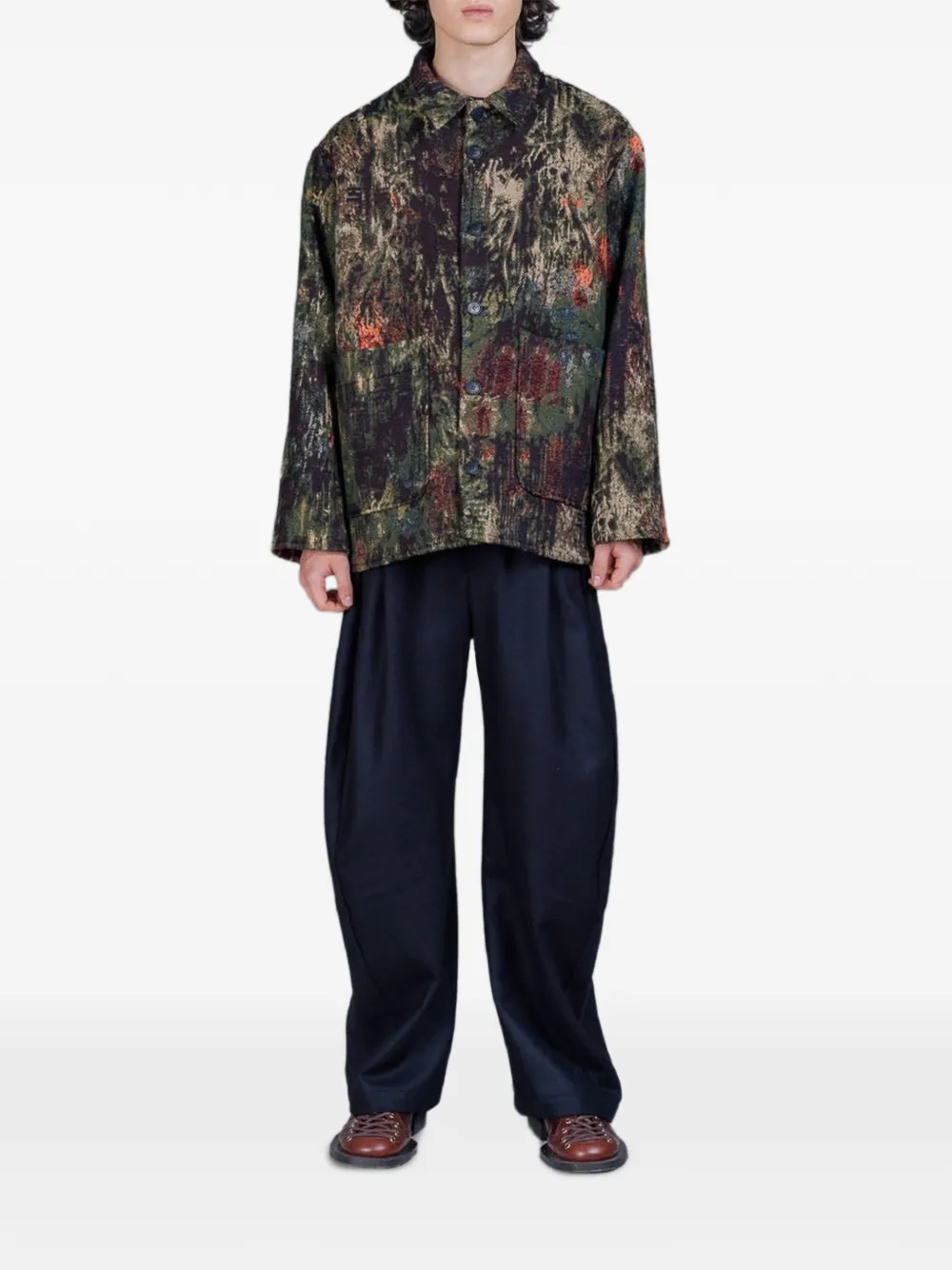 Henrik Vibskov Wheel jack met jacquard Groen