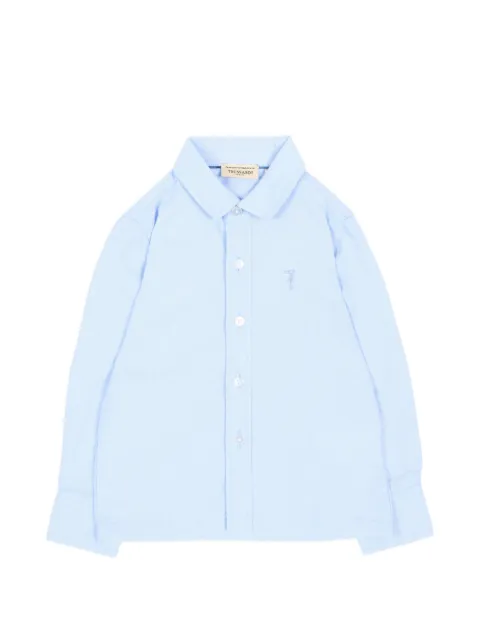 TRUSSARDI JUNIOR embroidered-logo long-sleeve shirt