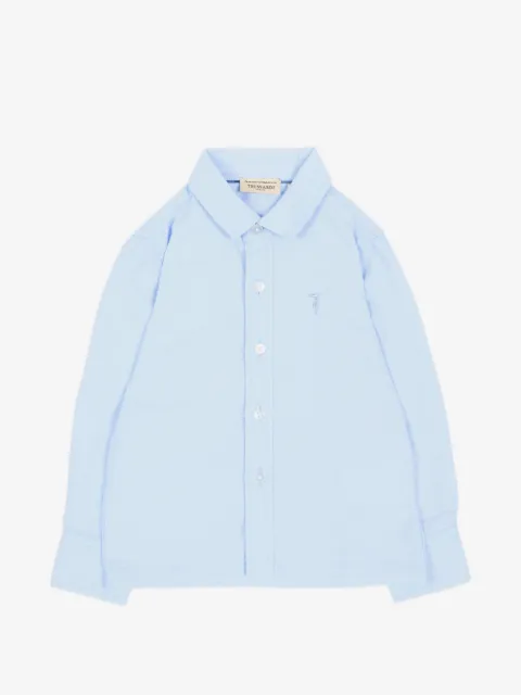 TRUSSARDI JUNIOR embroidered-logo long-sleeve shirt