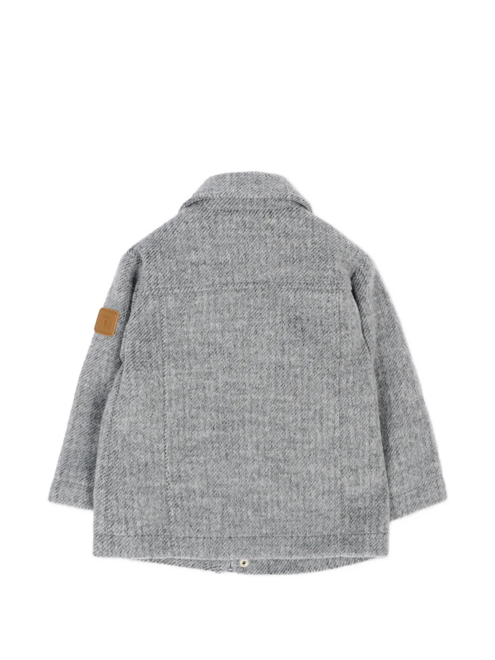 TRUSSARDI JUNIOR Jas met gemêleerd effect en houtje-touwtje sluiting Grijs