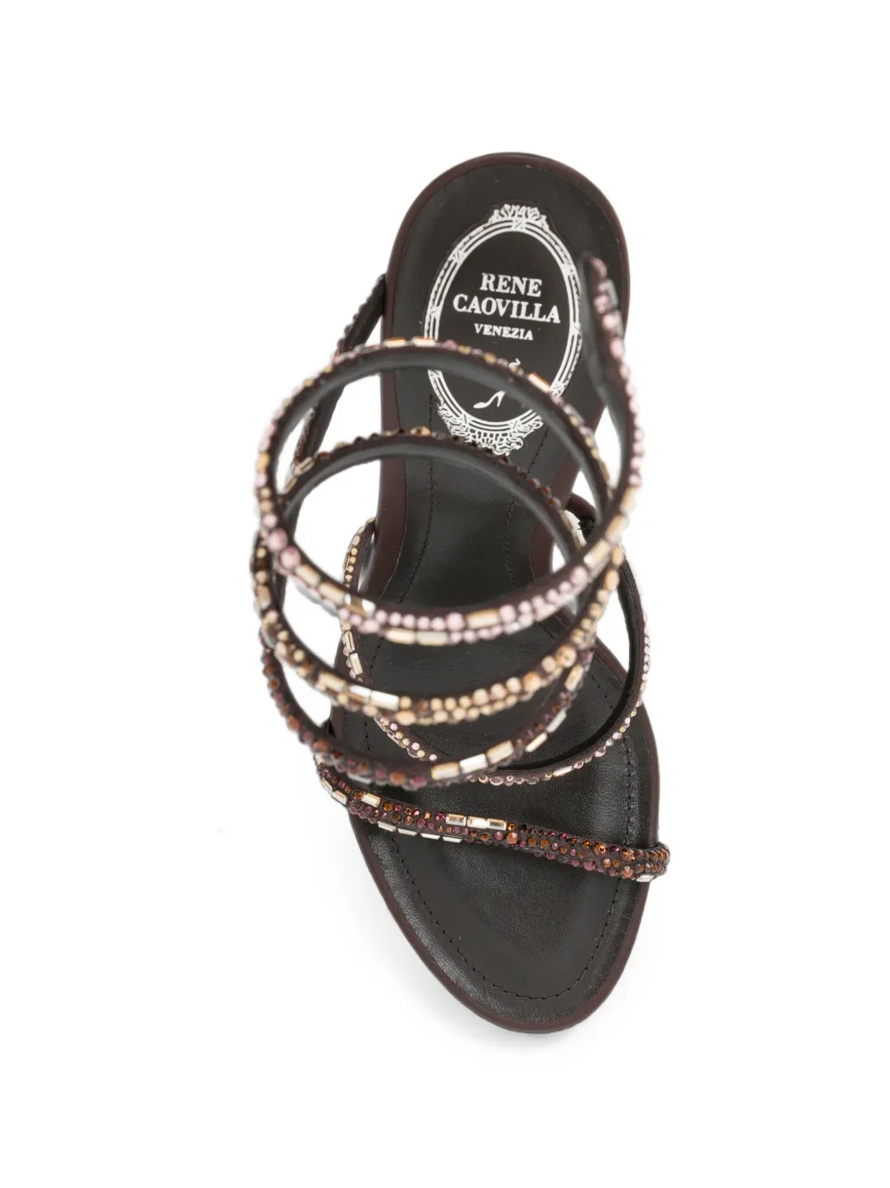 René Caovilla x Swarovski 105mm Cleo sandals Bruin