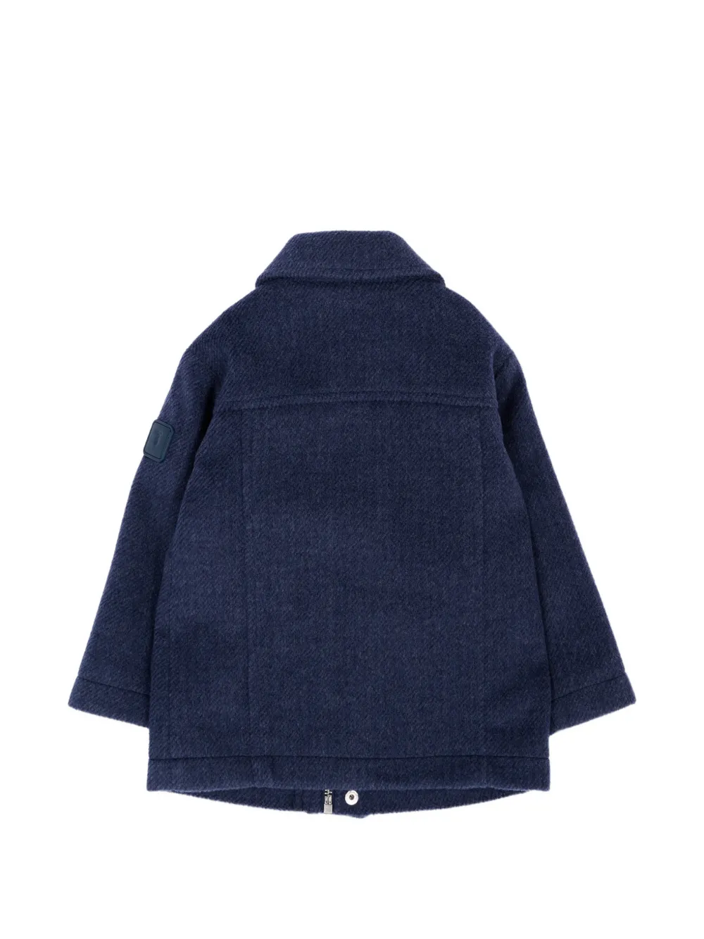 TRUSSARDI JUNIOR Jas met geborstelde afwerking en houtje-touwtje sluiting Blauw