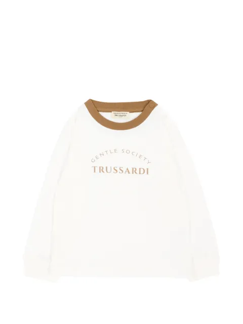 TRUSSARDI JUNIOR logo-print long-sleeve T-shirt