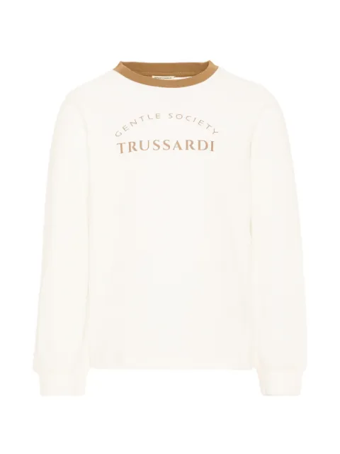 TRUSSARDI JUNIOR logo-print long-sleeve T-shirt