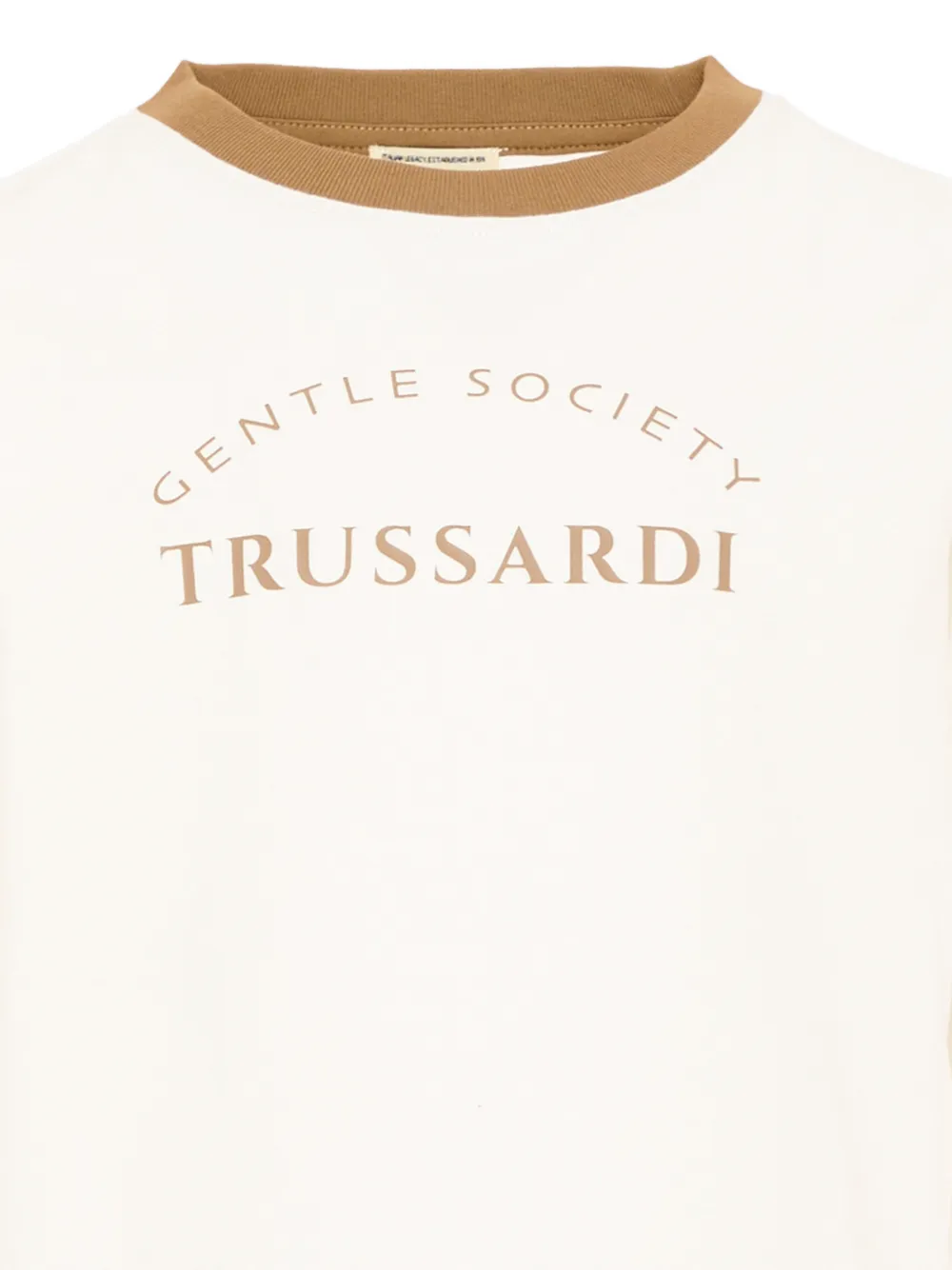 TRUSSARDI JUNIOR T-shirt met lange mouwen en logo-print Beige
