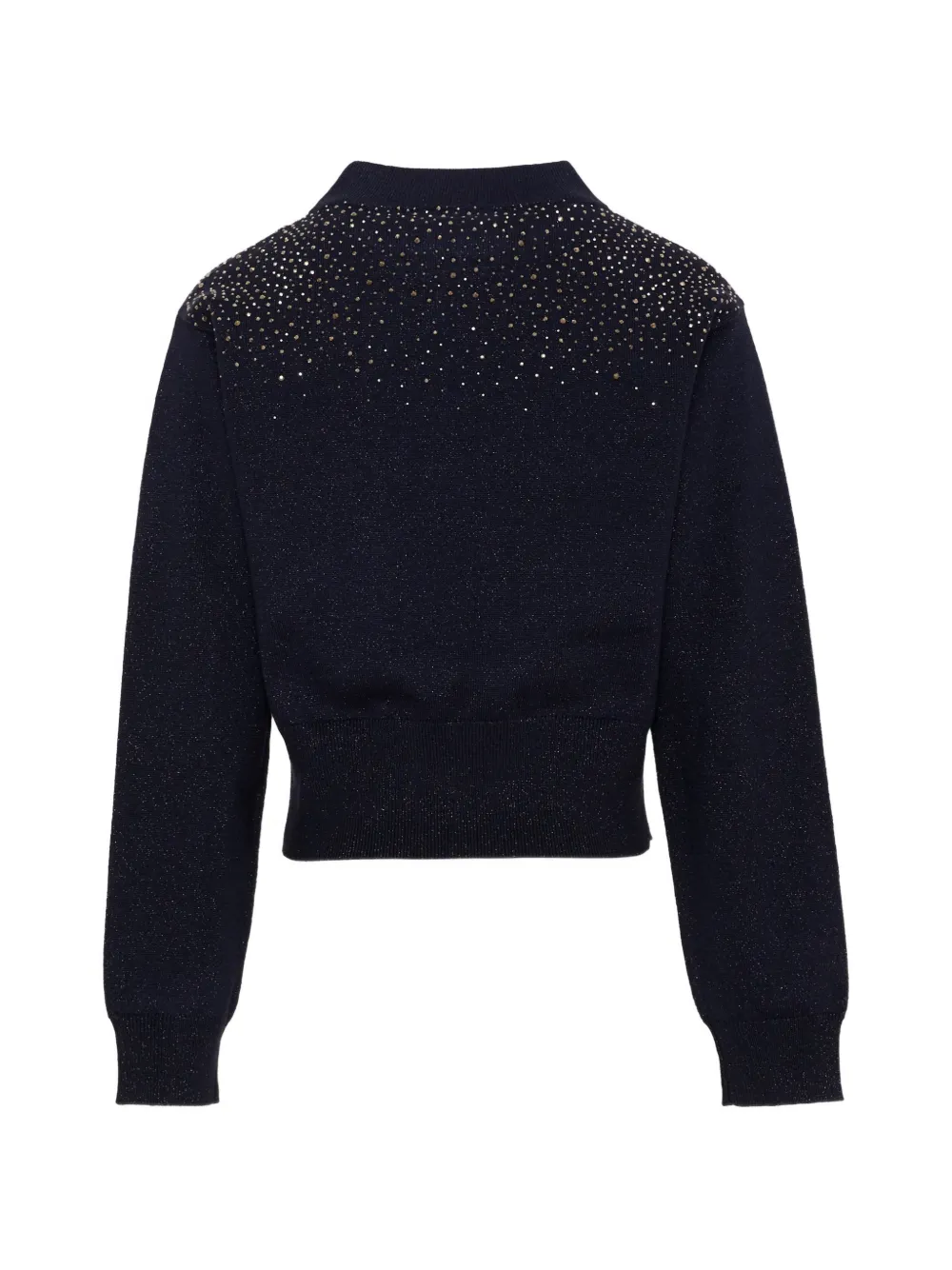 TRUSSARDI JUNIOR Trui verfraaid met kristallen en logo-detail Blauw