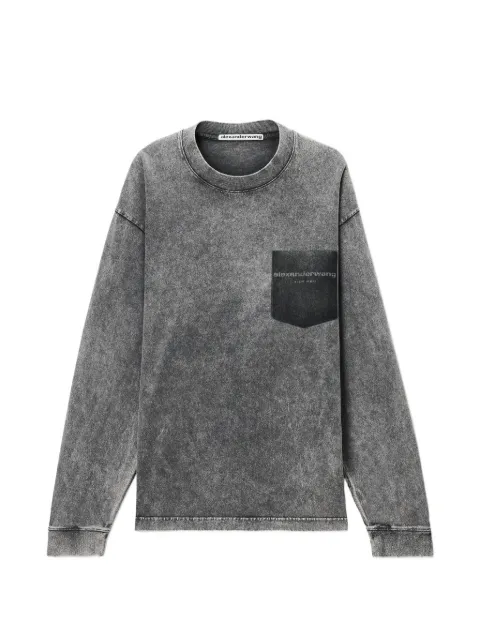 Alexander Wang shadow pocket long sleeve T-shirt