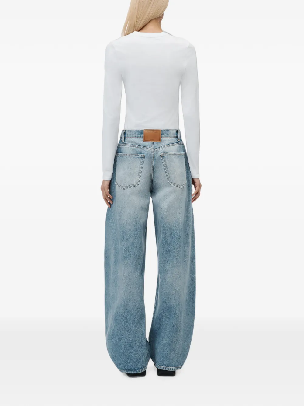 Alexander Wang LS T-shirt met logo-print Wit