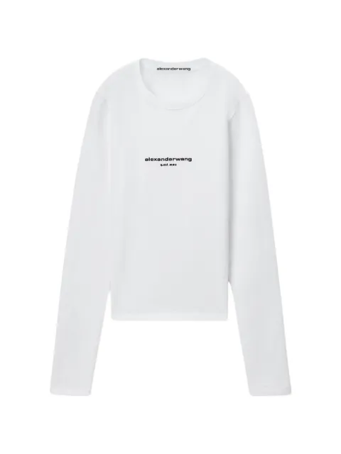 Alexander Wang T-shirt aderente LS con logo