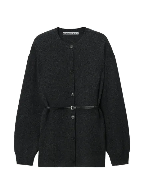 Alexander Wang cárdigan oversize con dobladillo y cinturón