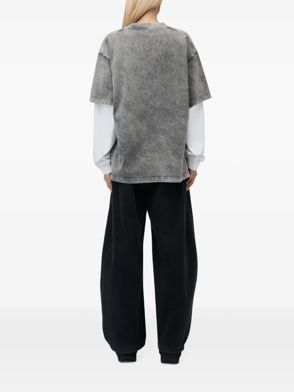 Alexander Wang T-shirt met korte mouwen en schaduwzak Grijs