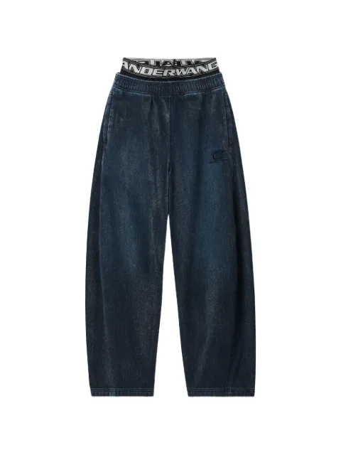 Alexander Wang pantalones de chándal vaqueros con efecto cepillado