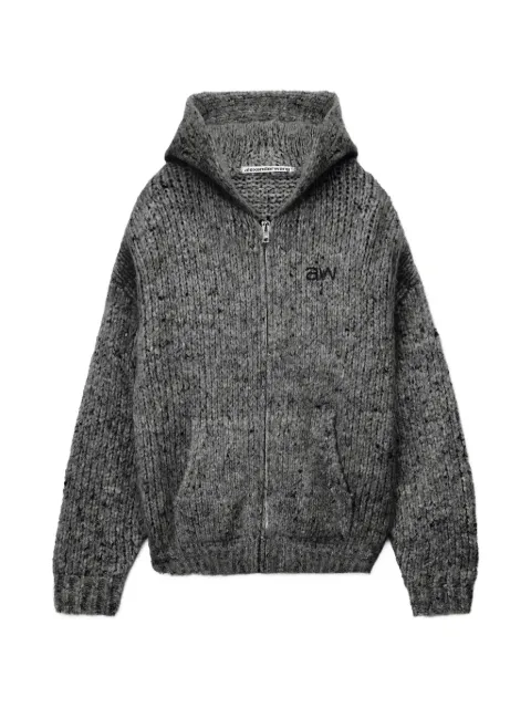 Alexander Wang embroidered zip-up oversized hoodie