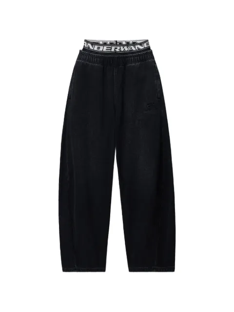 Alexander Wang pantalones de chándal vaqueros con efecto cepillado
