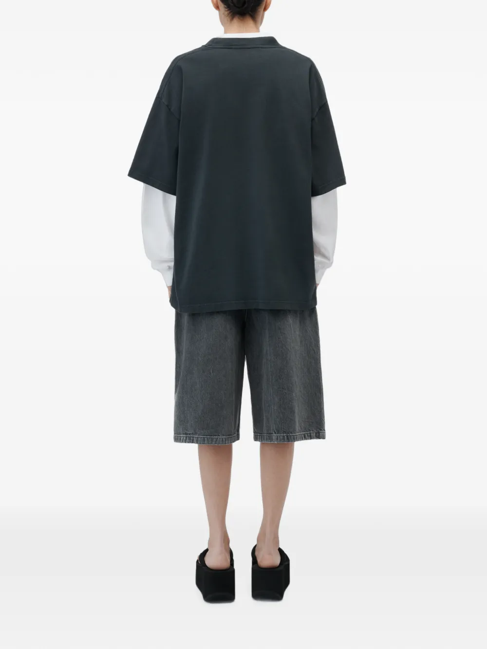 Alexander Wang T-shirt met korte mouwen en hotfix-kaartprint Zwart
