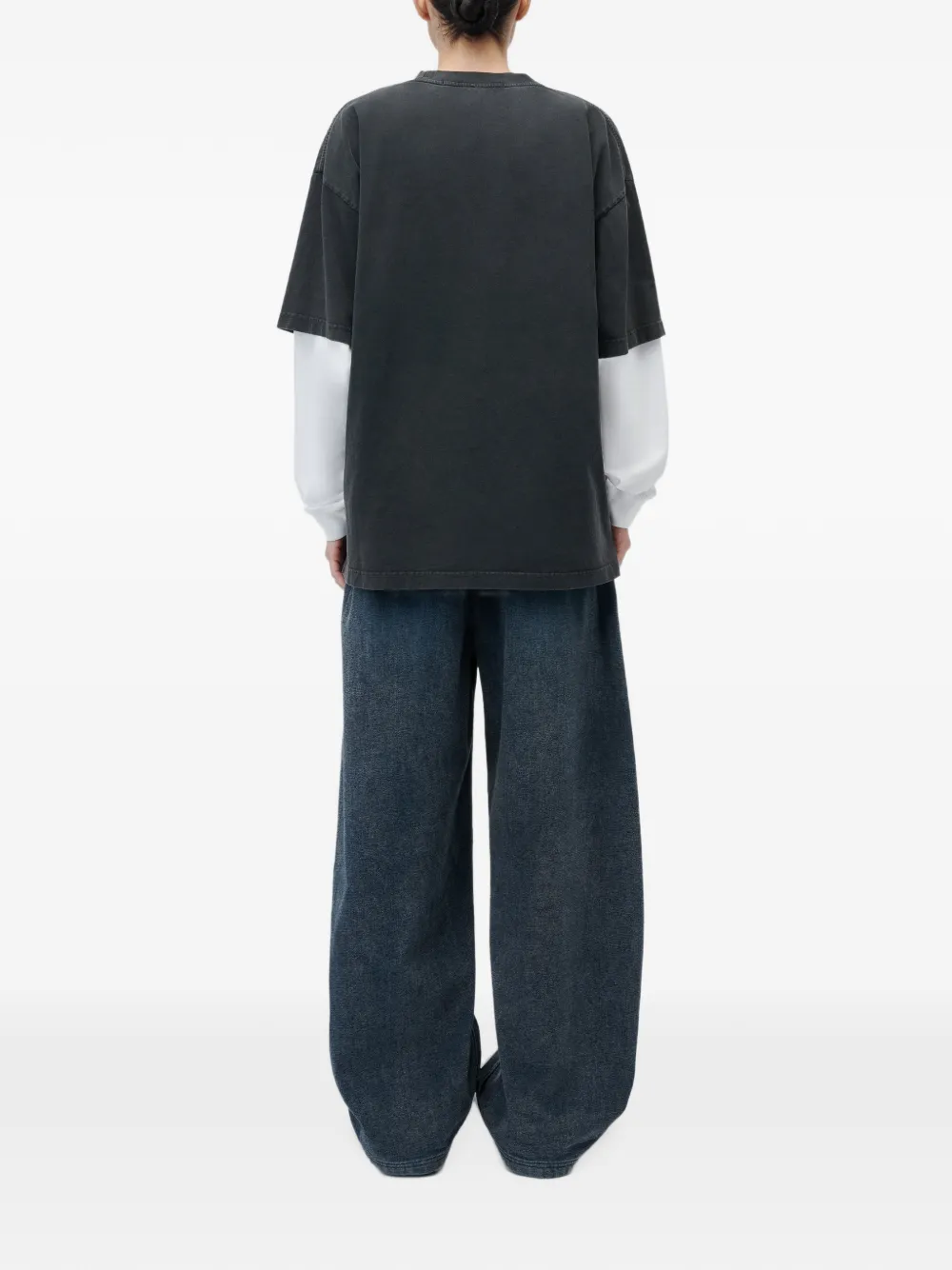 Alexander Wang T-shirt met korte mouwen en flasher-print Zwart
