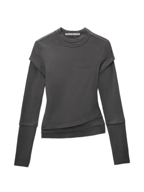 Alexander Wang haut LS à design superposé
