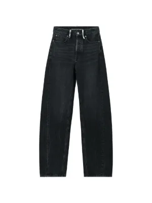 Alexander Wang crystal-logo Oversized Jeans | Black | FARFETCH