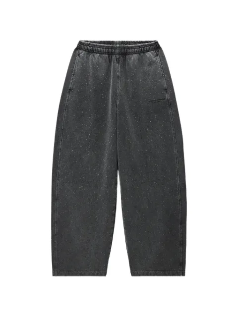 Alexander Wang mid-rise oversized sweatpants w/ all-over hotfix