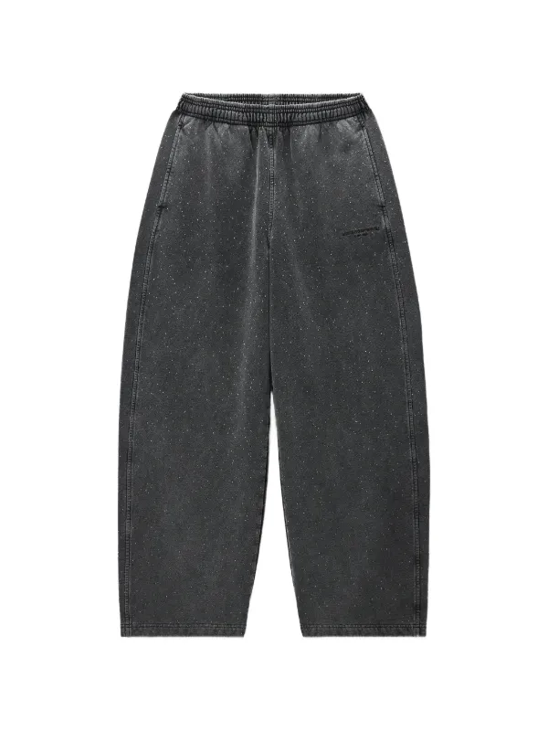 Alexander Wang Crystal Hotfix Mid-rise Oversized Sweatpants in Grey