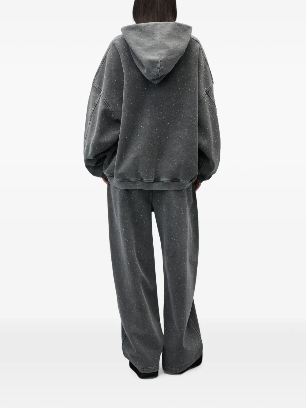 Alexander Wang Midi-waist oversized joggingbroek met all-over hotfix Grijs