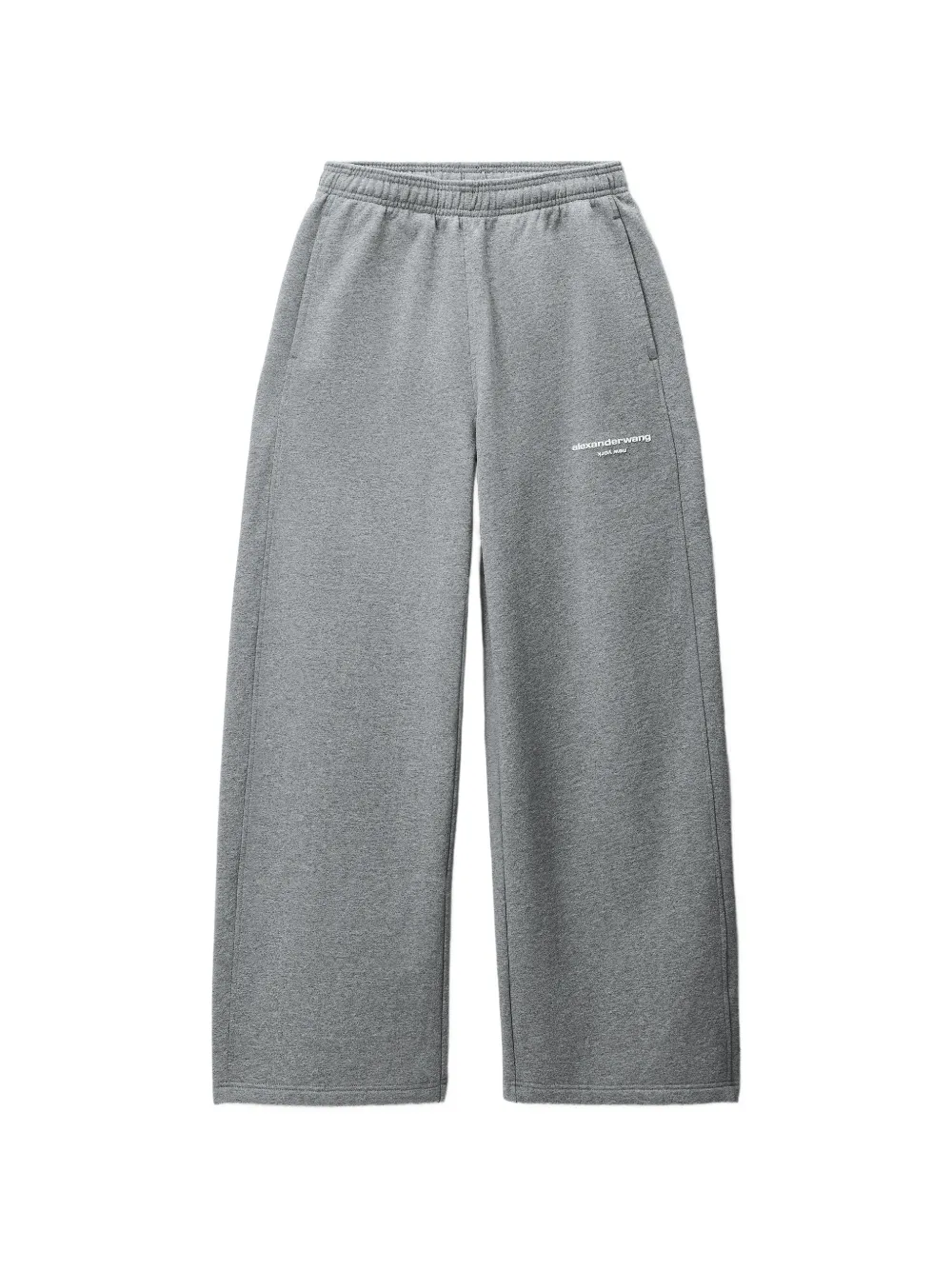 Alexander Wang mid-rise relaxed sweatpant w/ logo print - Grigio