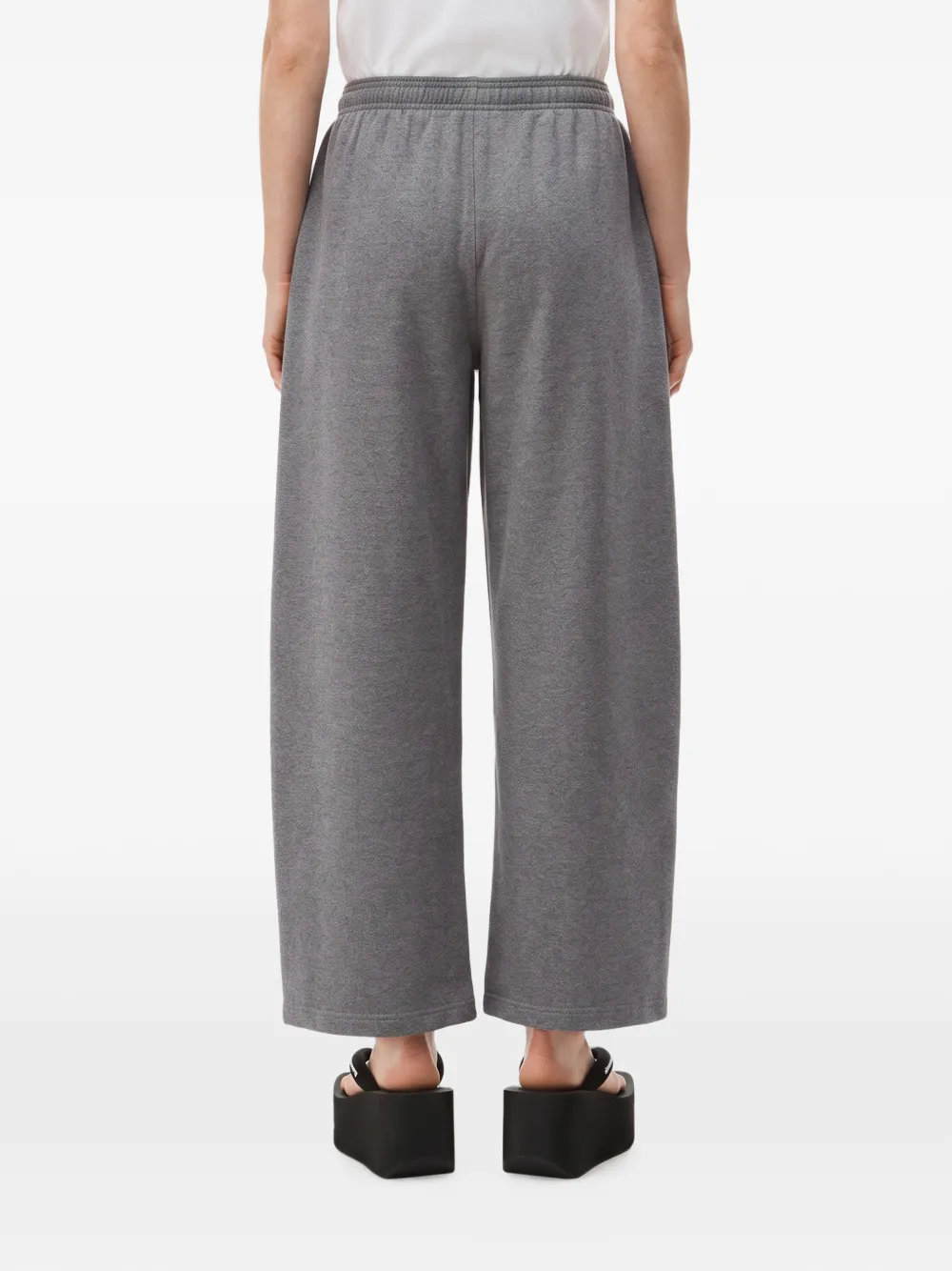 Alexander Wang Logo Print Mid-rise Relaxed Sweatpants in Grey, view 4