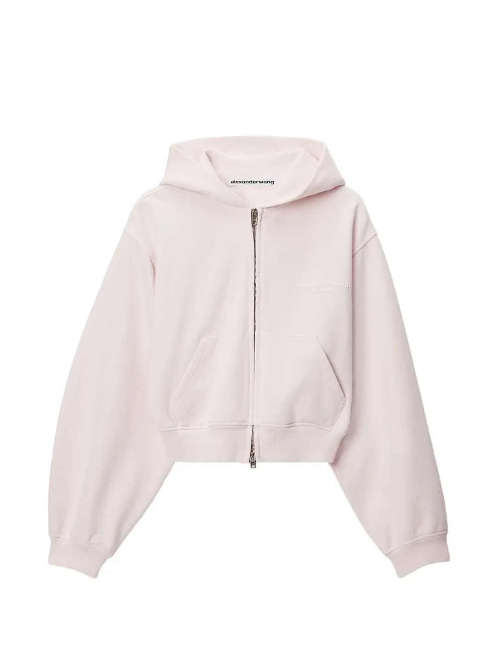Alexander Wang zip-up hoodie w/ logo print - Rosa