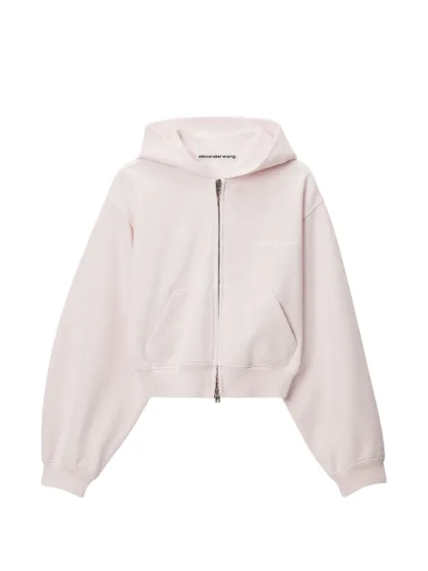Alexander Wang hoodie zippé à logo imprimé
