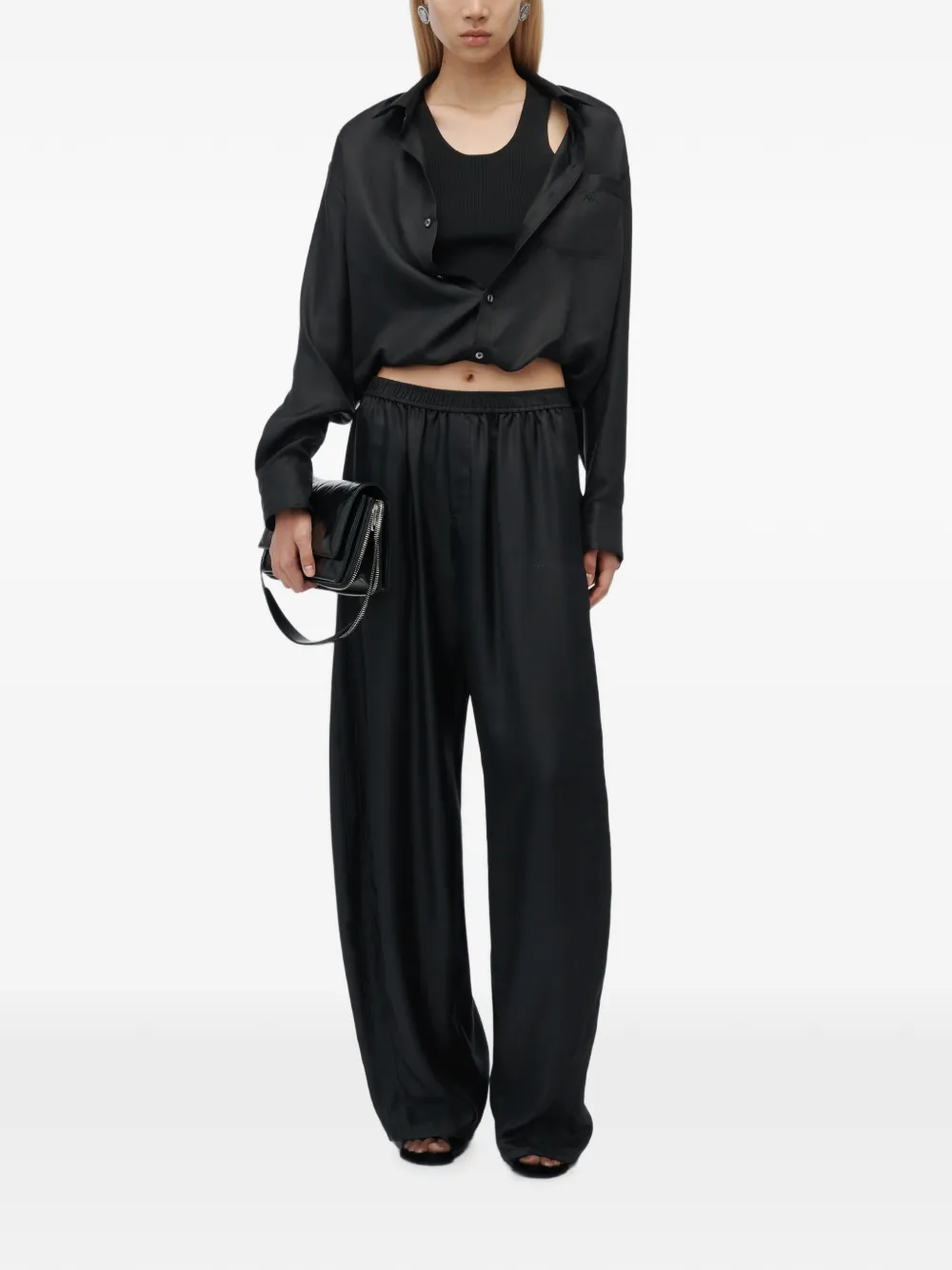 Alexander Wang Pre-styled cami top met blouse Zwart