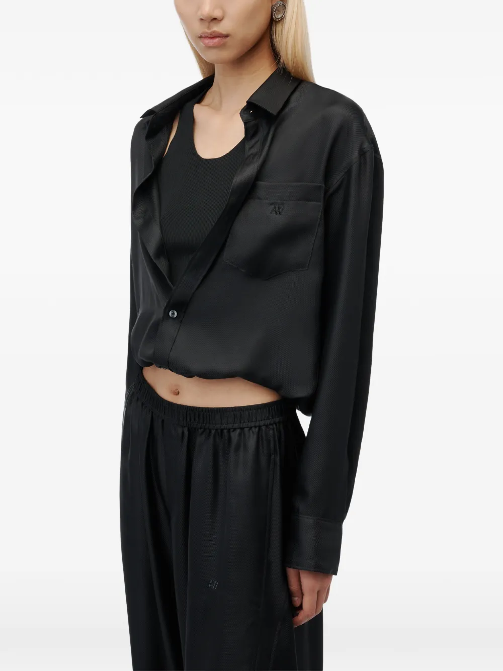 Alexander Wang Pre-styled cami top met blouse Zwart