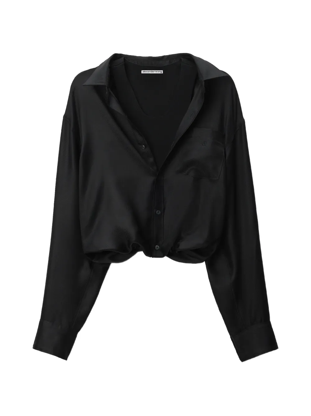 Alexander Wang Top combinato camicia e canottiera - Nero