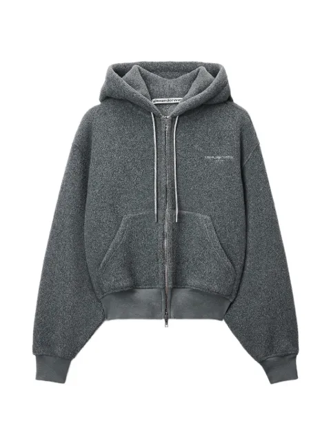 Alexander Wang shrunken zip-up hoodie