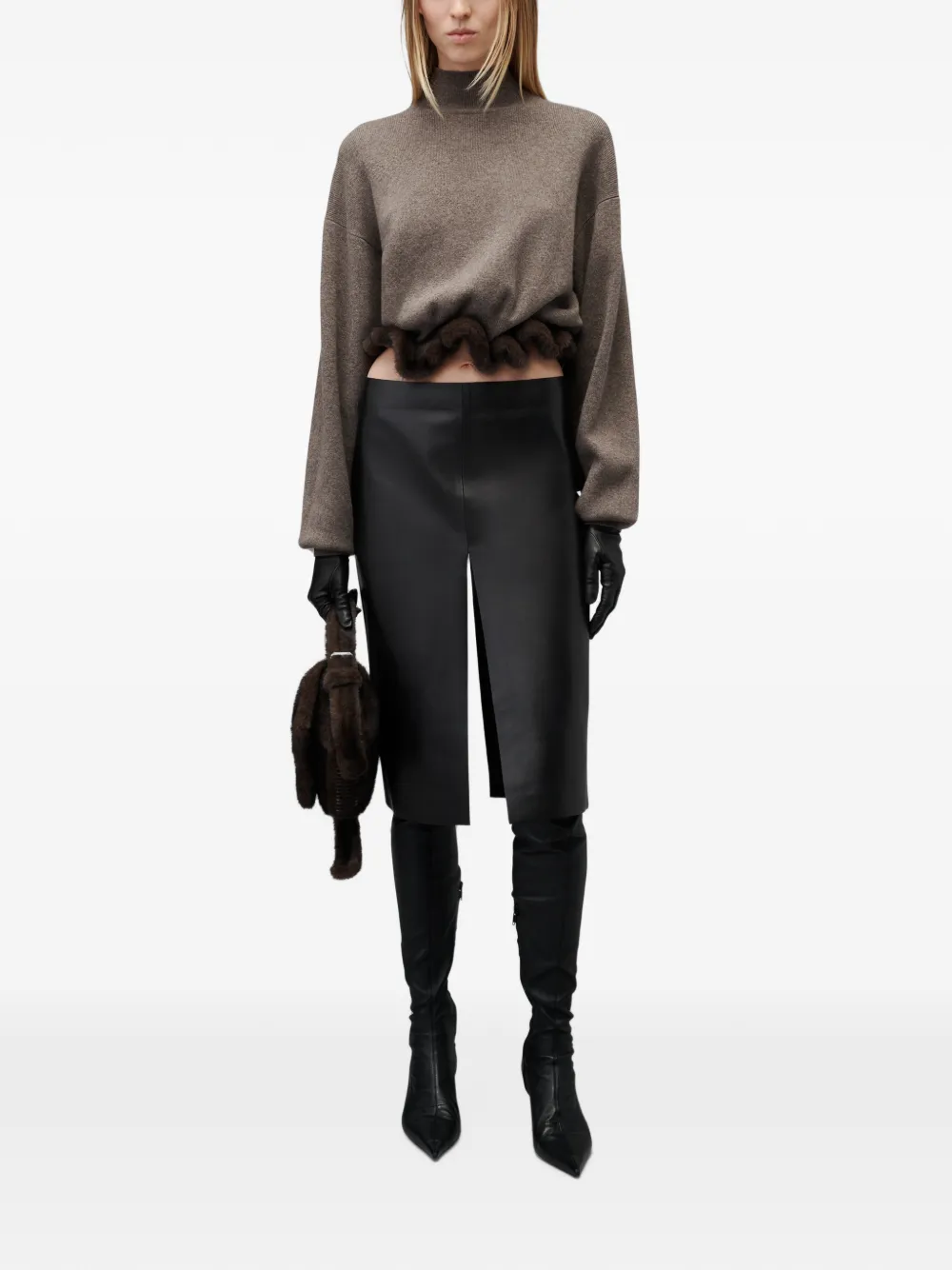 Alexander Wang Coltrui met bedrade afwerking van imitatieleer Bruin