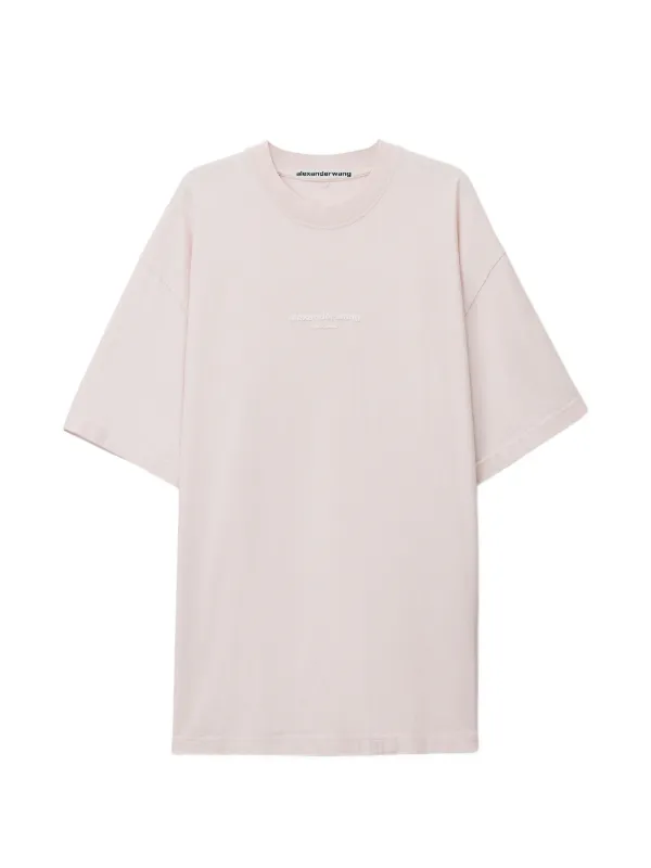 Alexander Wang Logo-print Short-sleeve T-shirt in Pink