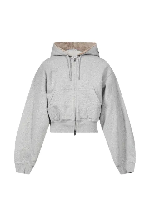Alexander Wang faux fur hood zip-up hoodie