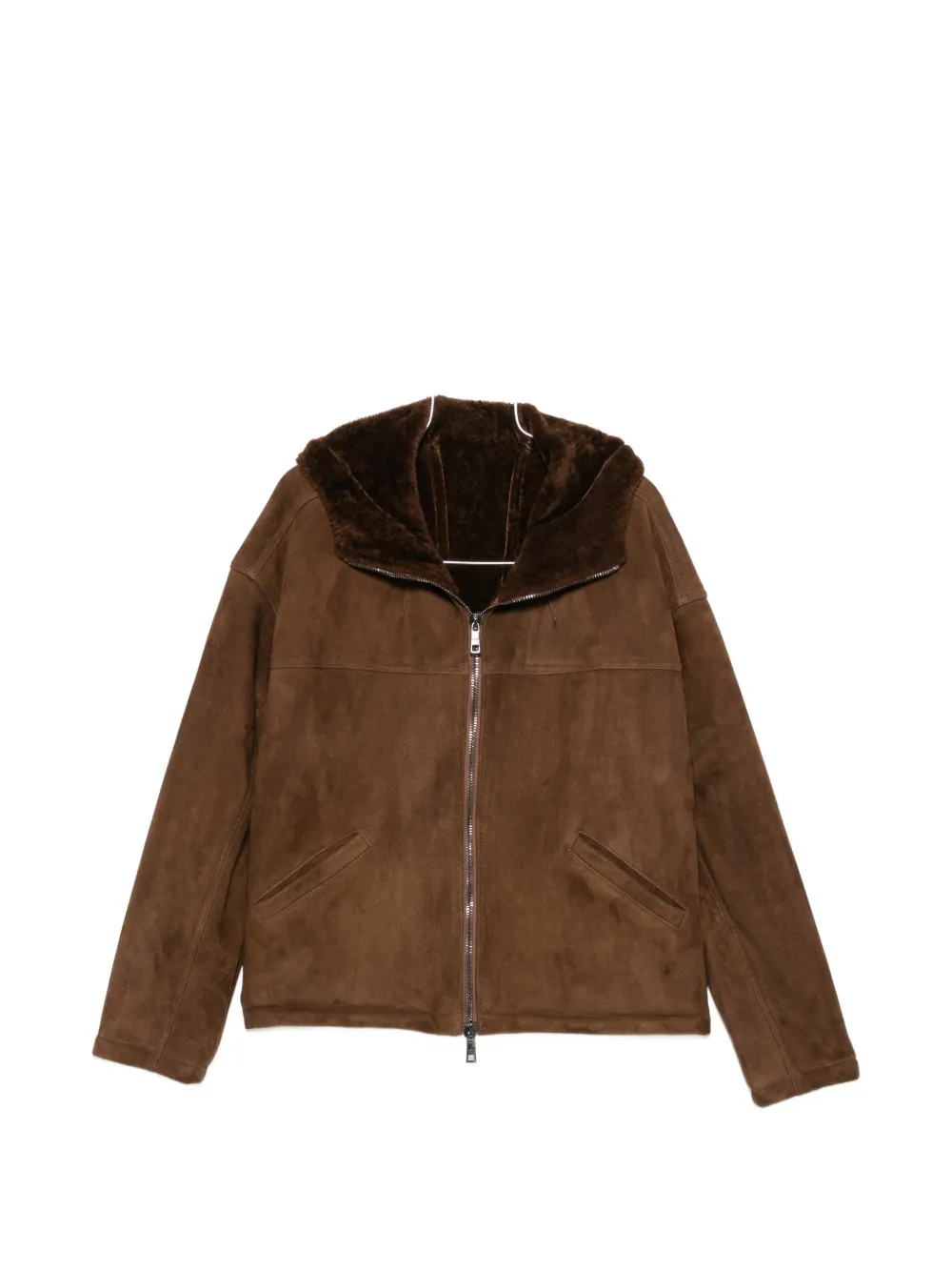 Giorgio Brato hooded suede jacket - Marrone