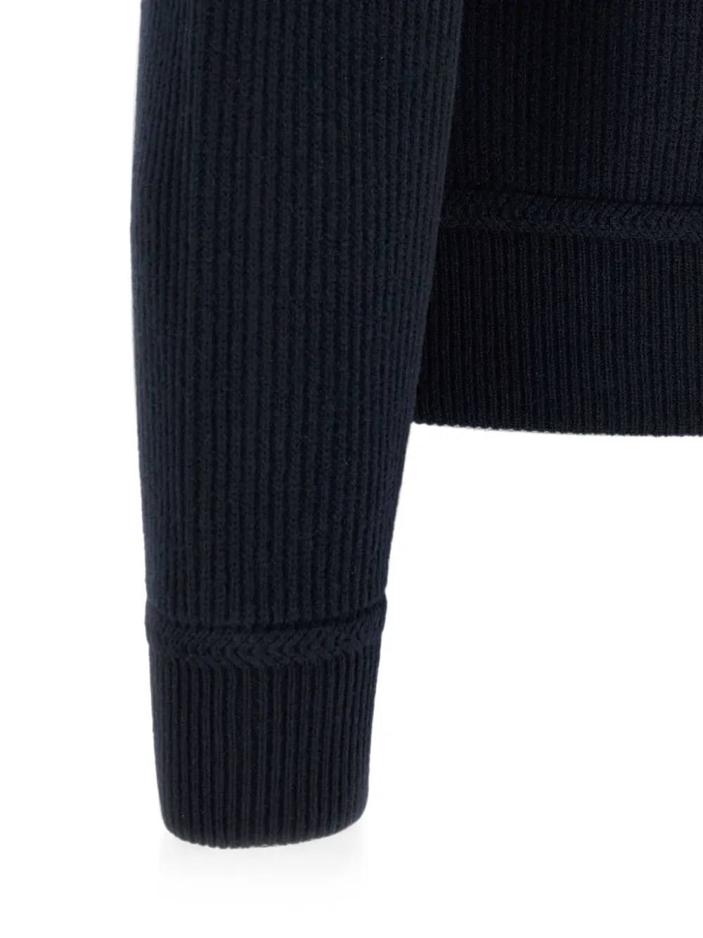 TOM FORD Ribgebreid gevoerd jack Blauw