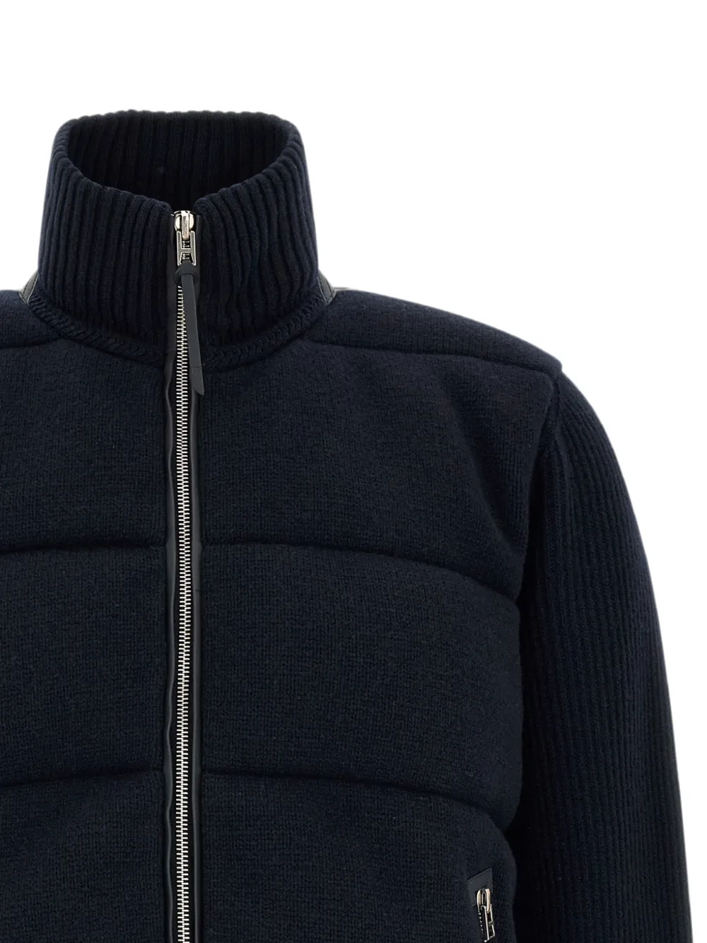 TOM FORD Ribgebreid gevoerd jack Blauw