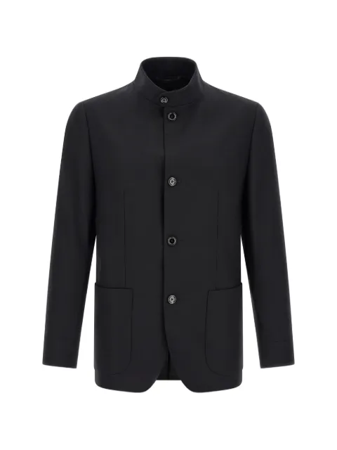 Lardini cashmere high-neck field jacket