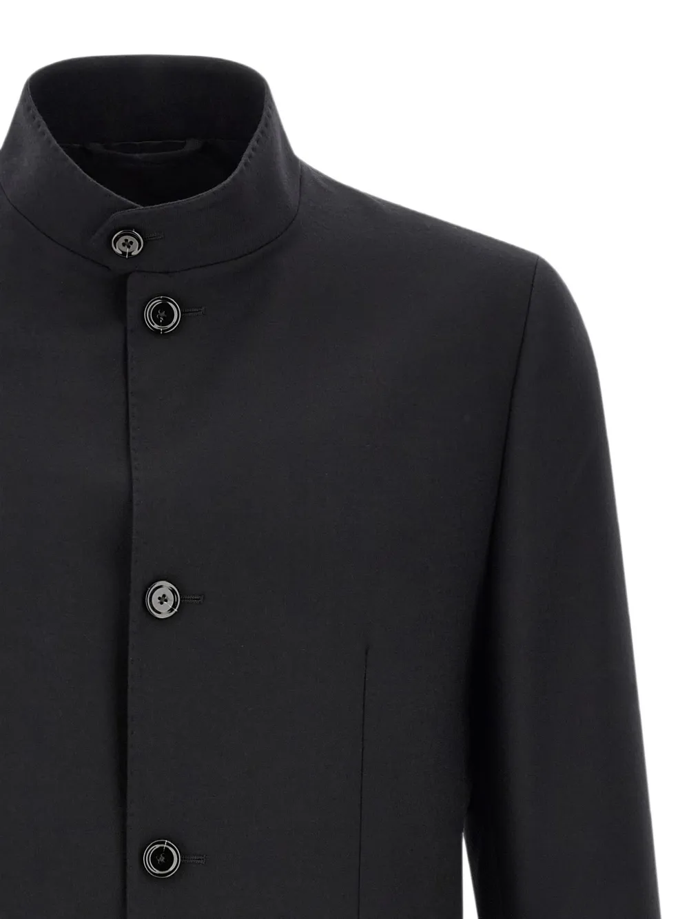 Lardini Kasjmier jack met hoge hals Zwart