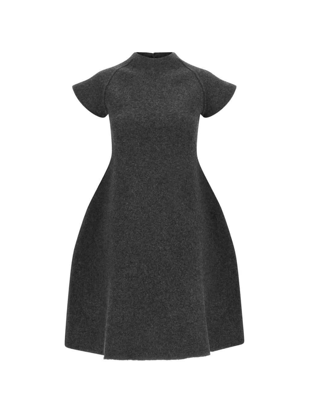 Jil Sander mock-neck A-line mini dress - Grau