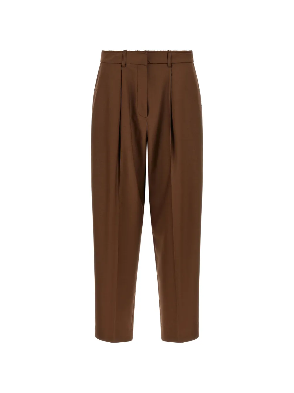 Gianluca Capannolo Nora raw-cut pleated trousers - Braun