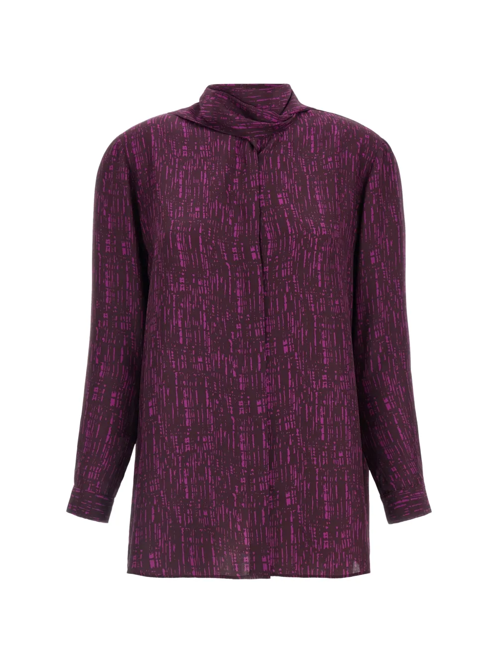 Gianluca Capannolo Katherine abstract-print silk shirt - Viola