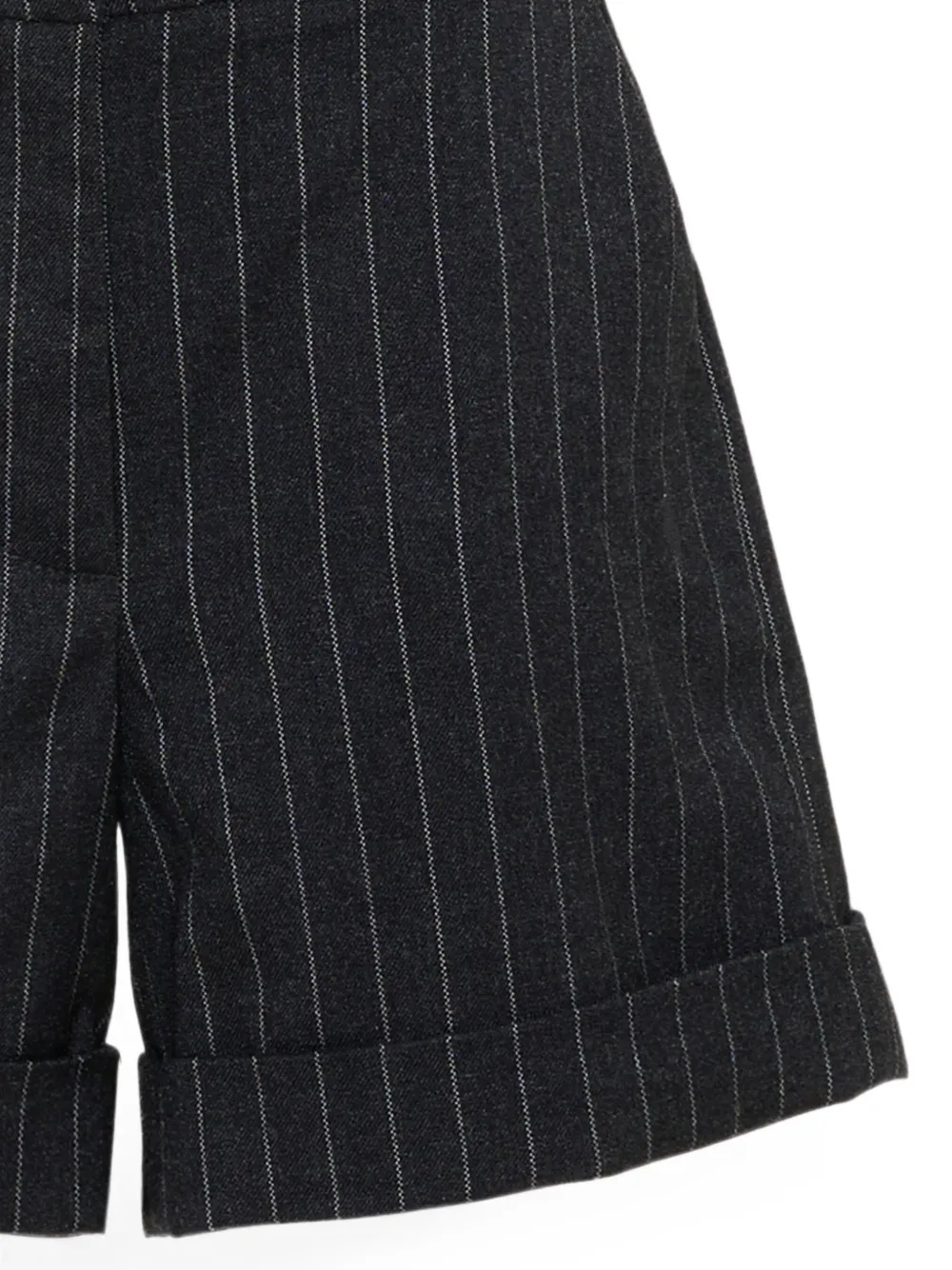 TRUSSARDI JUNIOR Shorts met krijtstreep en omslag Grijs
