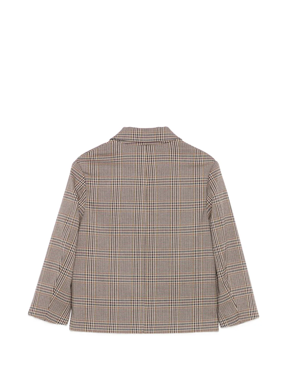 Pinko Kids Geruite blazer met gekerfde revers Bruin