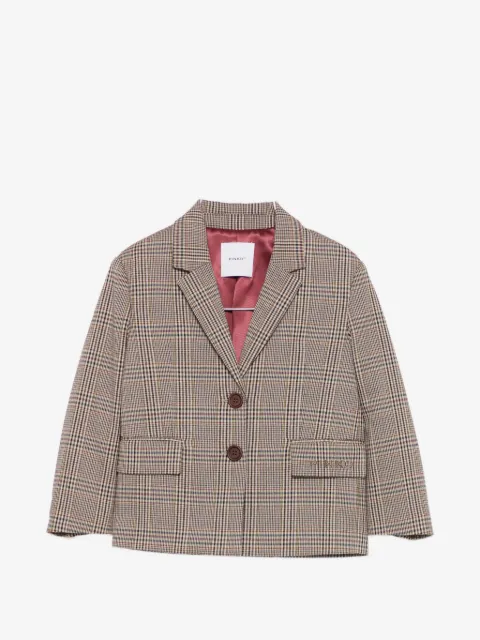 Pinko Kids check-pattern notched-lapel blazer