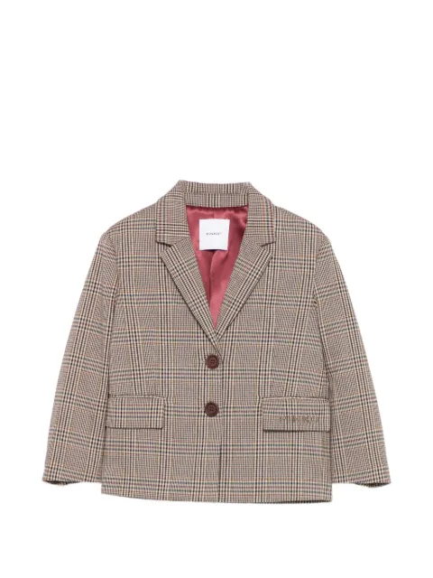 Pinko Kids check-pattern notched-lapel blazer