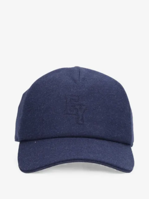 Eleventy logo-embroidered touch-strap baseball cap